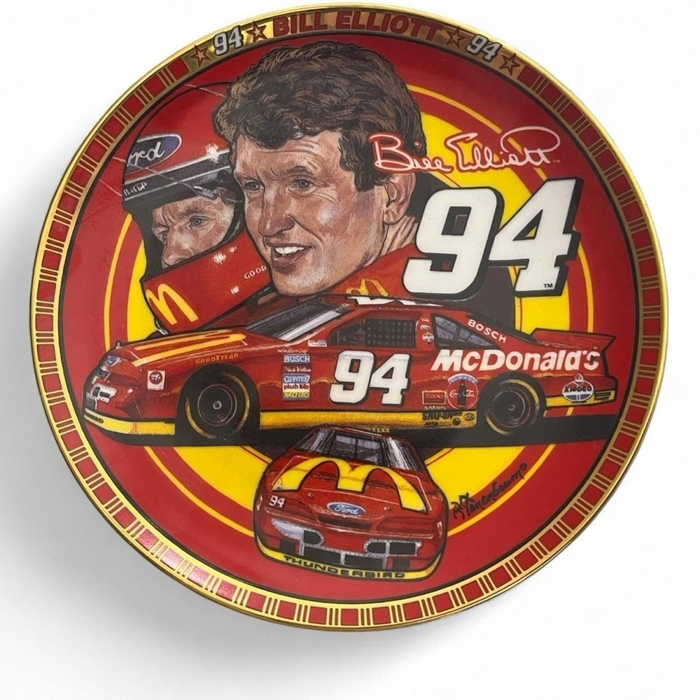 Knowles Bill Elliott Racing Plate - Red and Yellow​​​